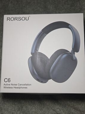 C6 Blue Active Noise Cancellation Wireless Headphones
